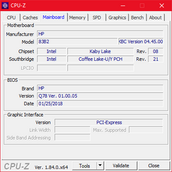 CPU-Z Moderkort