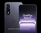 OnePlus Nord 5 får en helt ny design och en pillerformad kamerastöt (Bildkälla: @OnLeaks / Android Headlines)