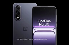 OnePlus Nord 5 får en helt ny design och en pillerformad kamerastöt (Bildkälla: @OnLeaks / Android Headlines)