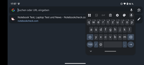 Tangentbord horisontellt