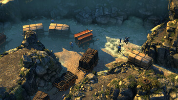 En bild som visar flera karaktärer i Shadow Tactics: Blades of the Shogun.