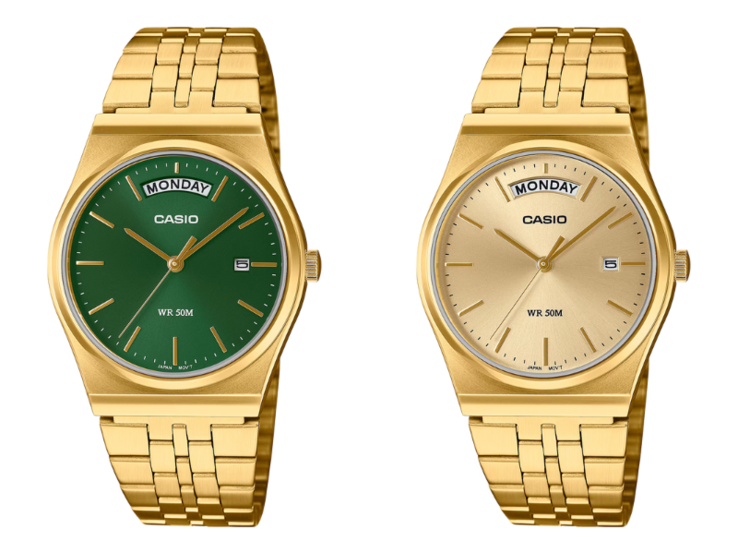 Klockorna Casio MTP-B146G-3AVEF (vänster) och MTP-B146G-9AVEF (höger). (Bildkälla: Casio)