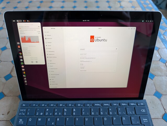 Alla Linux-distributioner duger, men Gnome gör allt mycket mer touchvänligt (Bildkälla: Notebookcheck)