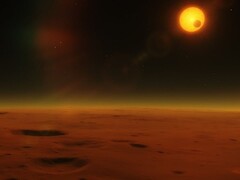 Konstnärsillustration som visar en stjärna och en planet i rymden. (Bildkälla: flflflflflfl - Pixabay)