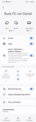 Bluetooth-inställningar på Samsung-smartphones