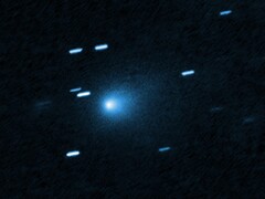 En bild av den interstellära kometen 3I/ATLAS fångad av Hubble (Bildkälla: NASA, ESA, David Jewitt och Joseph DePasquale; beskuren)