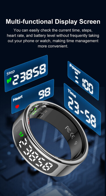 Den smarta ringen har en display (Bildkälla: Rollme)