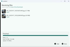 Bilder skickas - allt är klart