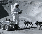 Kinesiska ingenjörer anser att robothundar på månen skulle kunna hjälpa astronauterna.