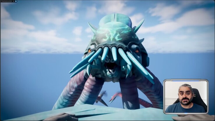 En skärmdump från dev vlog som visar Collector Leviathan i Subnautica 2 (Bildkälla: Subnautica YouTube-kanal)
