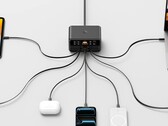Sju enheter kan strömförsörjas samtidigt via USB-C eller USB-A med en total effekt på maximalt 350 watt.