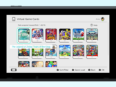 Virtual Game Card-menyn i Nintendo Switch-gränssnittet visar populära titlar som The Legend of Zelda: Tears of the Kingdom, Splatoon 3 och Pokémon Scarlet. (Bildkälla: Nintendo)