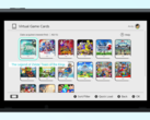 Virtual Game Card-menyn i Nintendo Switch-gränssnittet visar populära titlar som The Legend of Zelda: Tears of the Kingdom, Splatoon 3 och Pokémon Scarlet. (Bildkälla: Nintendo)