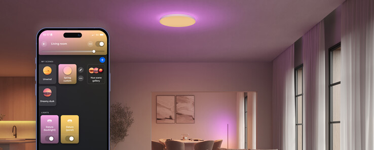 Philips Hue Datura Ceiling Lights kan styras via Philips Hue-appen. (Bildkälla: Philips Hue)