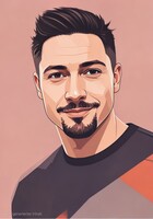 Bild genererad med Portrait Studio AI i "Comic"-läge.