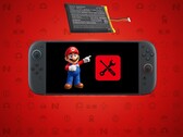 Switch 2-batteri visas med konsol och Nintendo Support-ikon