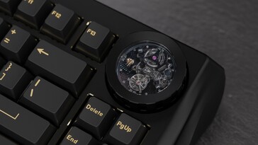 WS Nama trådlöst mekaniskt tangentbord Noir Eclipse tourbillion-urverk. (Bildkälla: Wuque Studio)