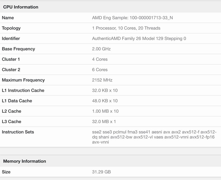 Mer information om Geekbench 6-listningen.