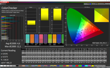 CalMAN: Färgprecision – sRGB-färgrymd som mål, egen vitbalans