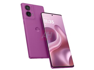 Inofficiell bild av färgalternativet Cattleya Orchid för Moto G96. (Bildkälla: Android Headlines)