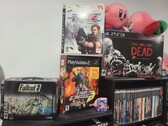 En samling PlayStation-spel på bilden