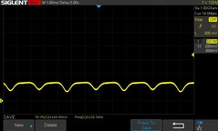 25% ljusstyrka: 120,36 Hz DC-dimring
