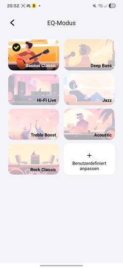 Baseus erbjuder en equalizer via app