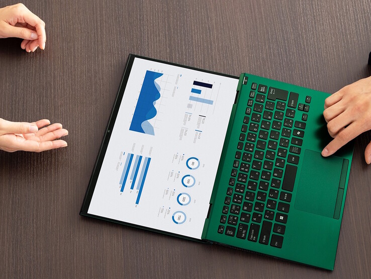 Vaio SX14-R:s skärm kan öppnas 180 grader.