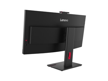 Baksidan av skärmen Lenovo ThinkVision T34WD. 