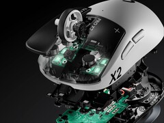 Dela-upp-vy av den ursprungliga Logitech G Pro X2 Superstrike.