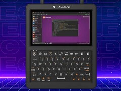 Pi Slate har ett batteri, ett tangentbord och en pekskärm