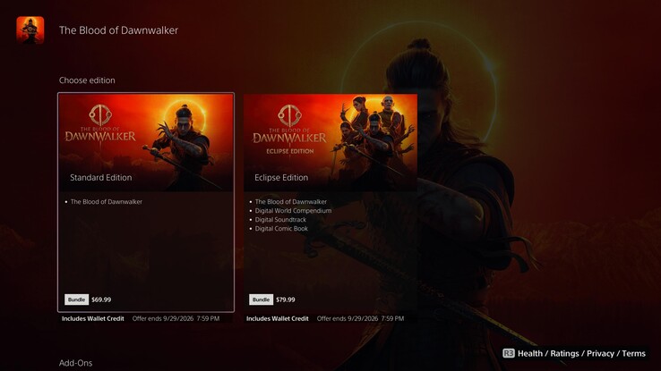 Informationen om Blood of Dawnwalker i PS Store.