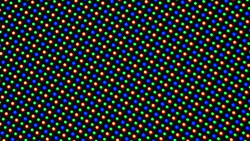 OLED-skärmarna är baserade på en RGGB-subpixelmatris som består av en röd, en blå och två gröna lysdioder.