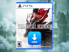 Final Fantasy 7 Revelation PS5-förpackning visad med nedladdningsikon