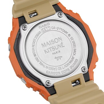 Maison Kitsuné-märket ingraverat på bakstycket. (Bildkälla: Casio US)