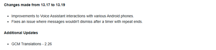 Release Notes för Garmin live mjukvaruversion 13.19 för Venu 3 smartklockor. (Bildkälla: Garmin)