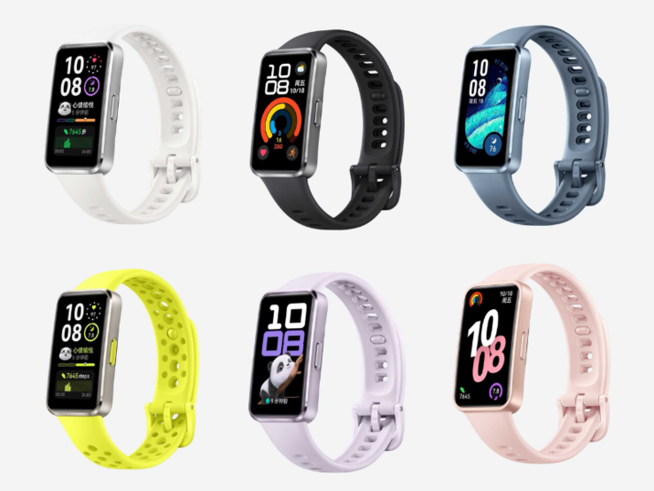 Huawei Band 10 kommer att finnas tillgänglig i sex färger. (Bildkälla: Ruige Plays Digital via Weibo)