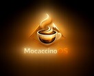 MocaccinoOS desktop Linux AI-tillverkad inofficiell logotyp för version 26.03
