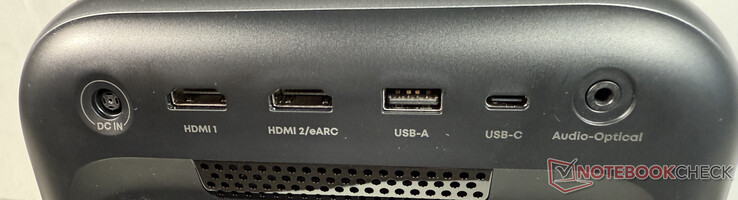 Anslutningar på Nebula X1 inklusive HDMI 2.1