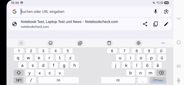 Tangentbord horisontellt