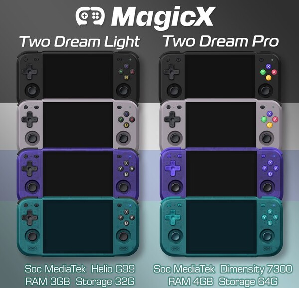 MagicX Two Dream Light och Two Dream Pro kommer att finnas tillgängliga i fyra färger vardera.