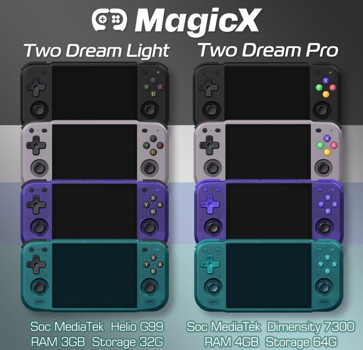 Specifikationer för Two Dream Light och Two Dream Pro.