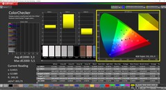 CalMAN ColorChecker (profil: Standard, målfärgrymd: P3)