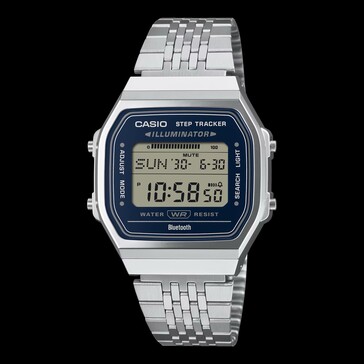 Casio ABL-100WE-2A med marinblå urtavla och silverfärgat boett.