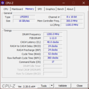 CPU-Z minne