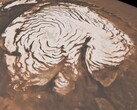 Mars nordliga istäcke (Bildkälla: NASA/JPL Caltech/MSSS med redigeringar)