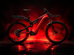 Elcykeln Specialized Levo 4 X finns i en eldröd färgvariant