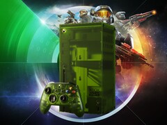 Xbox Series X25-konsolen ses framför exklusiva spel