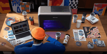 E1 Arbetsflöde för UV-skrivare.