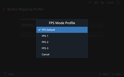Fyra olika profiler kan väljas för FPS-läget
